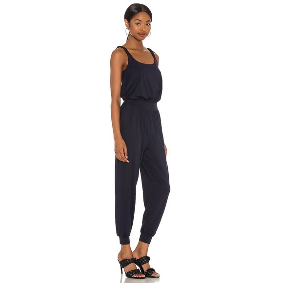 Susana Monaco Pants - Susana Monaco Black Gathered Jumpsuit